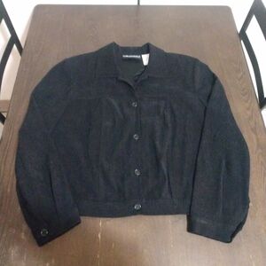 Vintage Sag Harbor Black Cropped Blazer Jacket